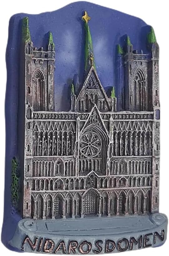 Trondheim Norway 3D Nidarosdomen – Imán de nevera de resina hecha a mano Trondheim para nevera, colección de decoración para el hogar y la cocina