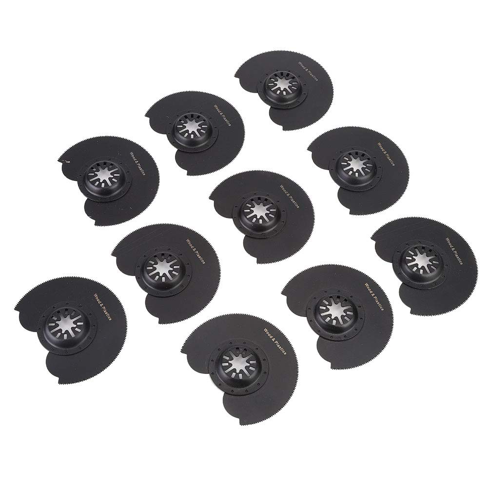 ViaGasaFamido 10 hojas de sierra oscilantes semicírculos, acero de alto carbono, alta dureza, oscilante, multiherramienta de molienda de madera,