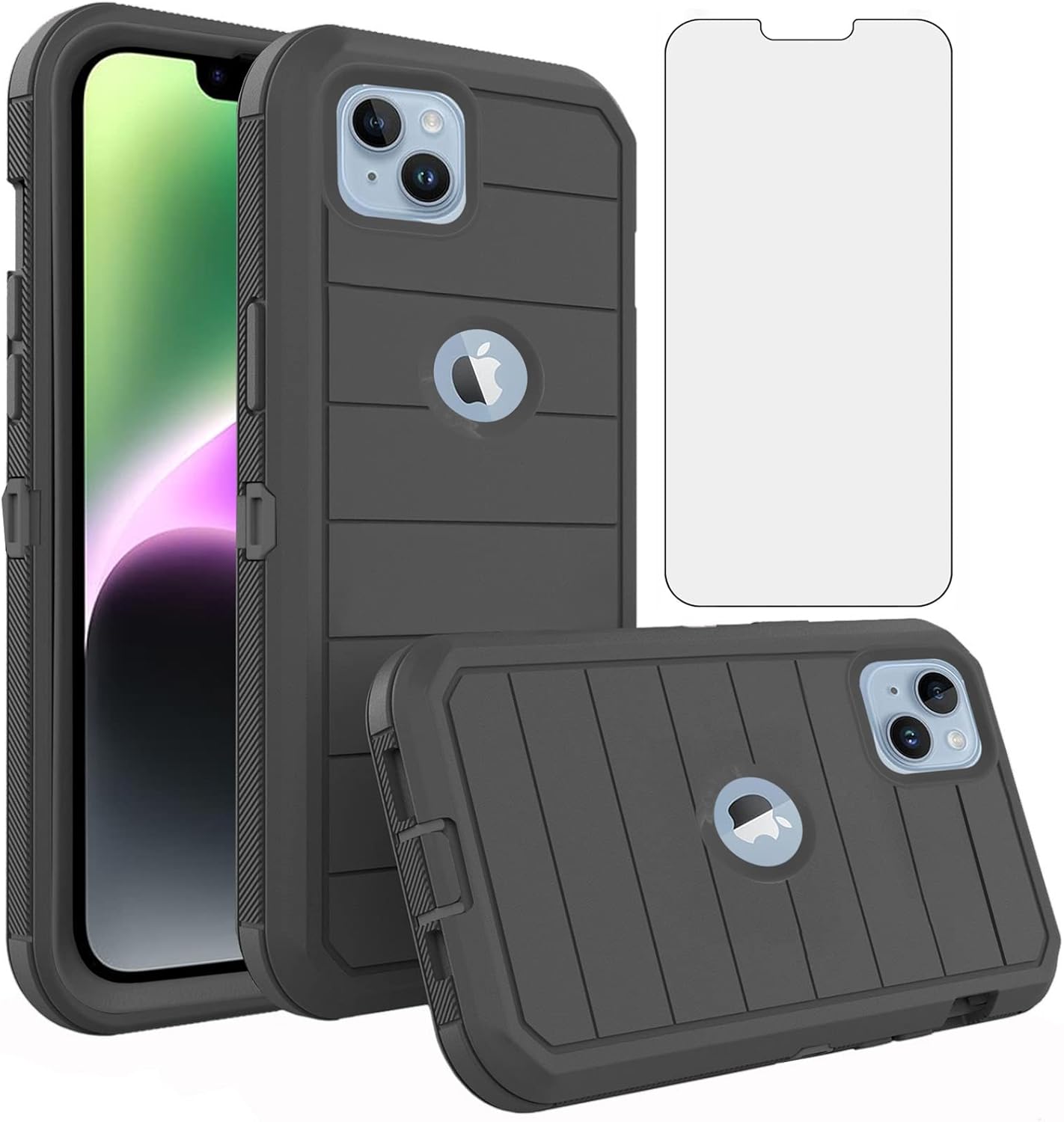Asuwish Funda de teléfono para iPhone 13 Mini de 5.4 pulgadas con protector de pantalla de vidrio templado y cubierta de celda, híbrida a prueba de