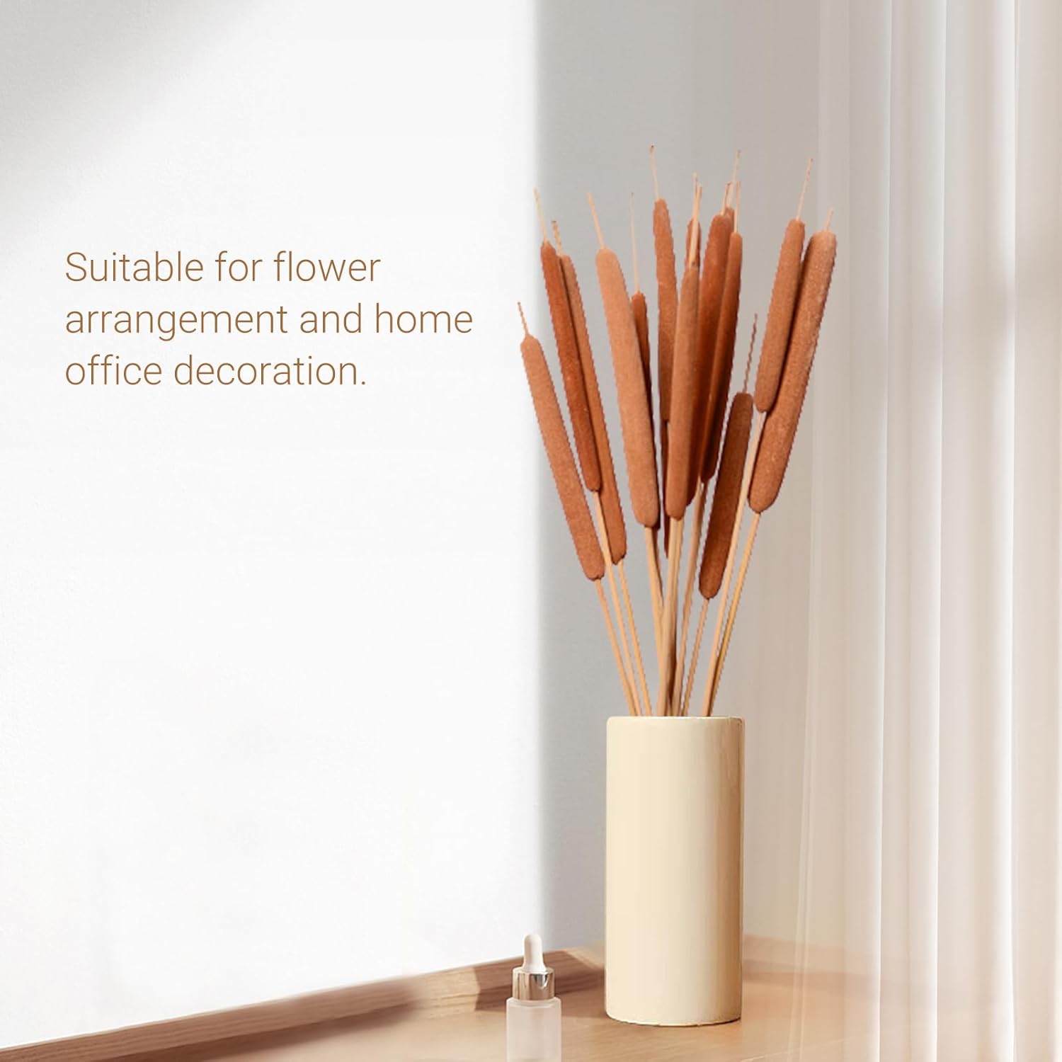 Colas naturales secas  25 piezas para arreglos florales rurales y decoración de oficina en casa  17 pulgadas (25 piezas)