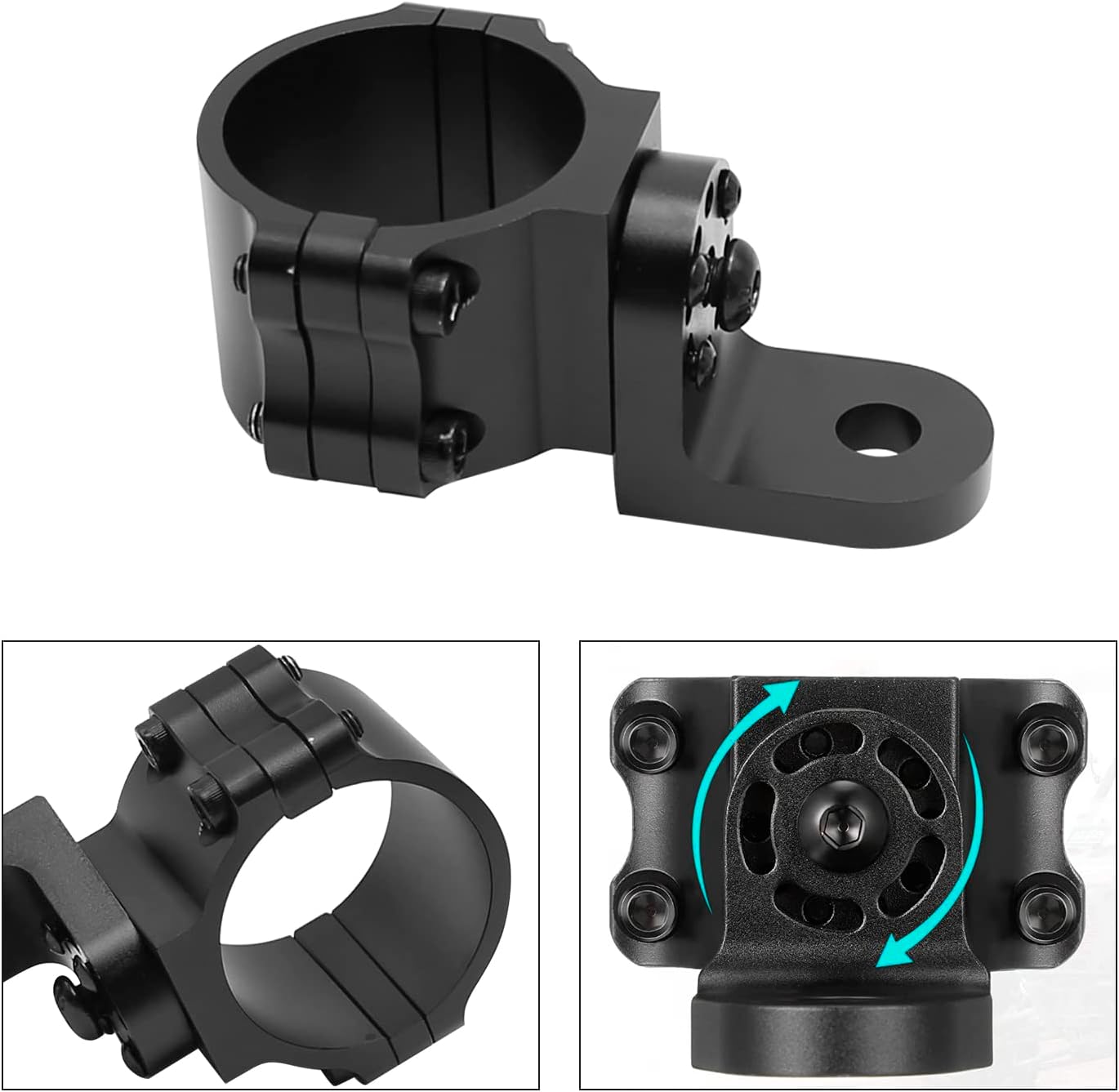 2 soportes de antena de montaje de luz de látigo ajustables para UTV, para barra antivuelco de 1.5 a 2 pulgadas, repuesto para Polaris RZR 900 1000