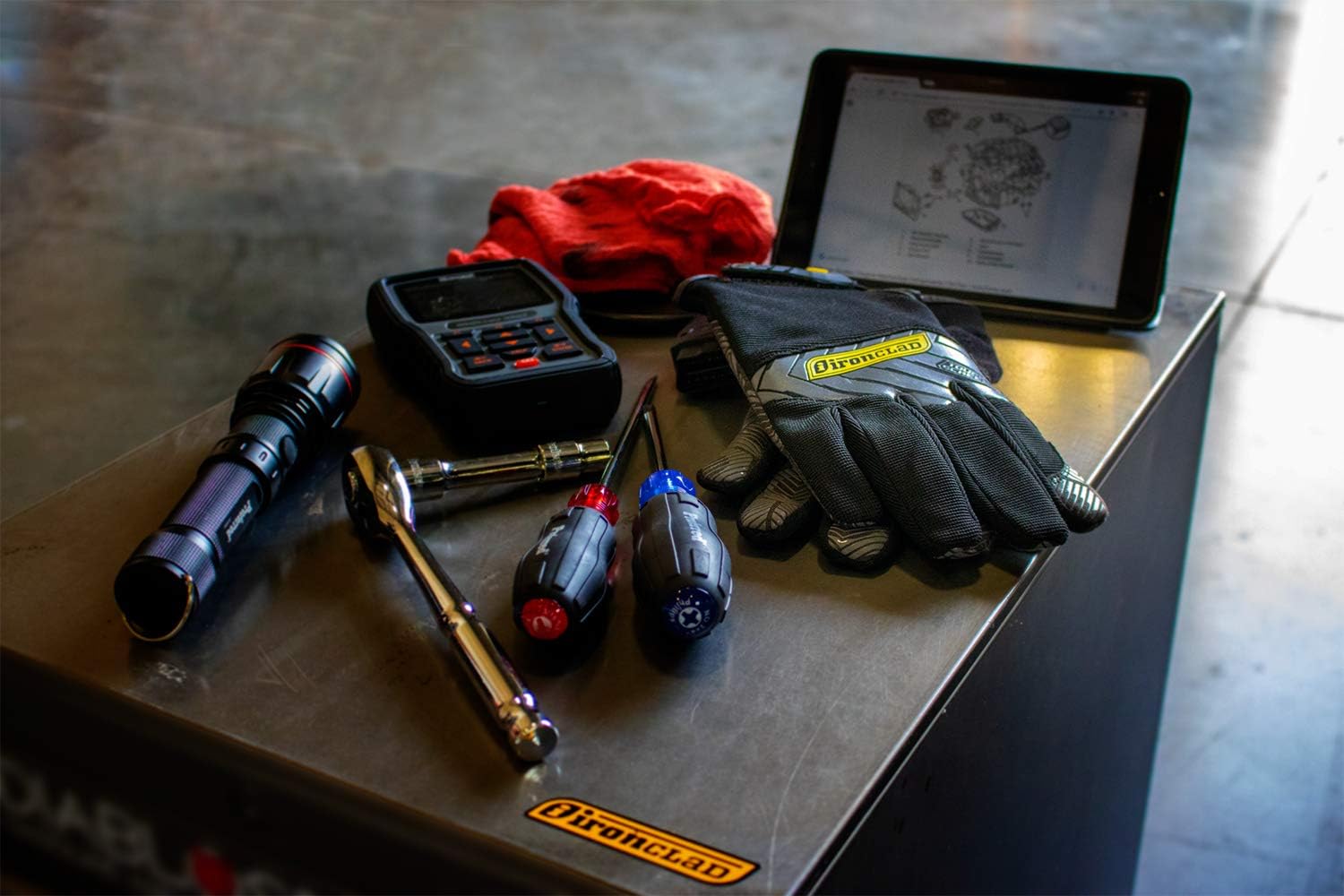 Ironclad Command Grip Work Gloves Touch Screen Gloves Conductive Palm & Fingers, Extreme Grip, Durable, Performance Fit