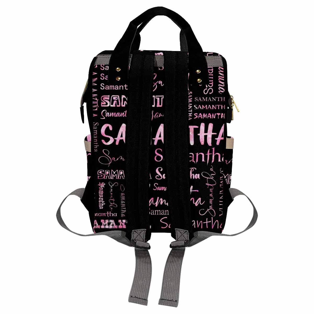 MyPupSocks Bolsa de pañales personalizada con nombre, bolsa de pañales personalizada con texto, a la moda, multiusos, bolsa de guardería para mamá,