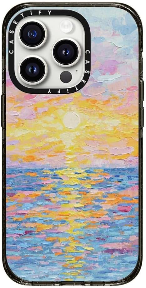 CASETiFY Impact – Funda para iPhone 15 Pro 4 veces probada contra caídas de grado militar, protección contra caídas de 8.2 pies – Impresión de