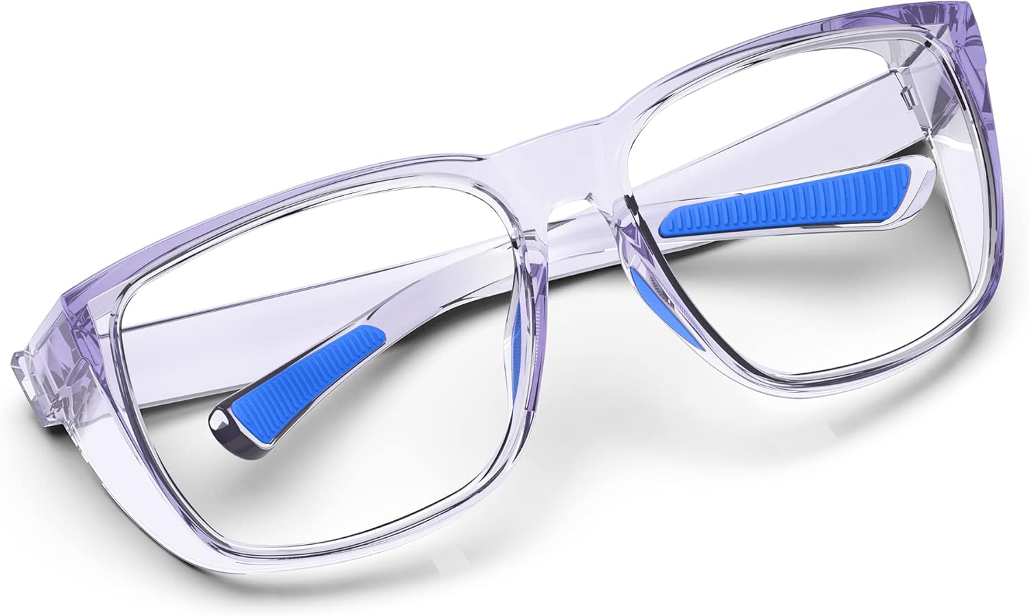 RIVBAO Gafas de seguridad para los ojos con protección UV, resistentes a los arañazos y antiniebla, gafas de laboratorio sobre gafas TA24