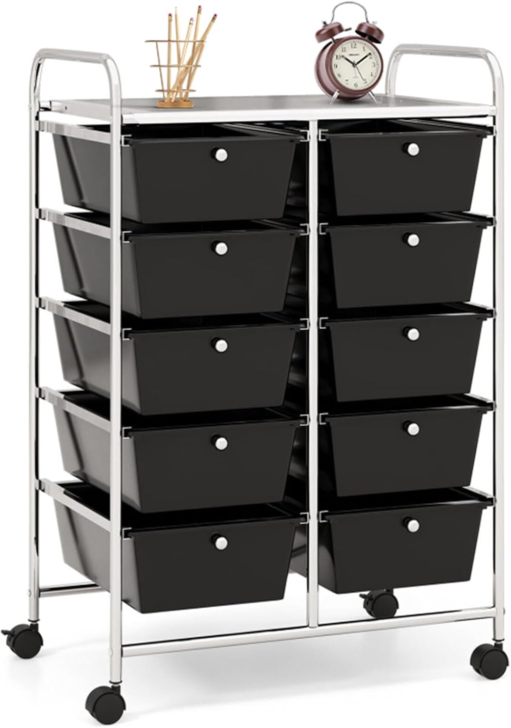 Recollections – Carrito organizador con ruedas de 10 cajones, carrito universal con ruedas y organizador con cajones para almacenamiento multiusos