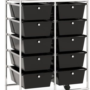 Recollections – Carrito organizador con ruedas de 10 cajones, carrito universal con ruedas y organizador con cajones para almacenamiento multiusos Recollections – Carrito organizador con ruedas de 10 cajones, carrito universal con ruedas y organizador con cajones para almacenamiento multiusos