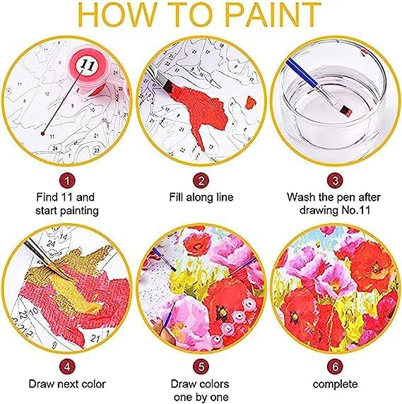 Tucocoo Kit de pintura por números para el Día de la Independencia de la Guerra por números, pintura acrílica, lienzo, animales, kit de arte para