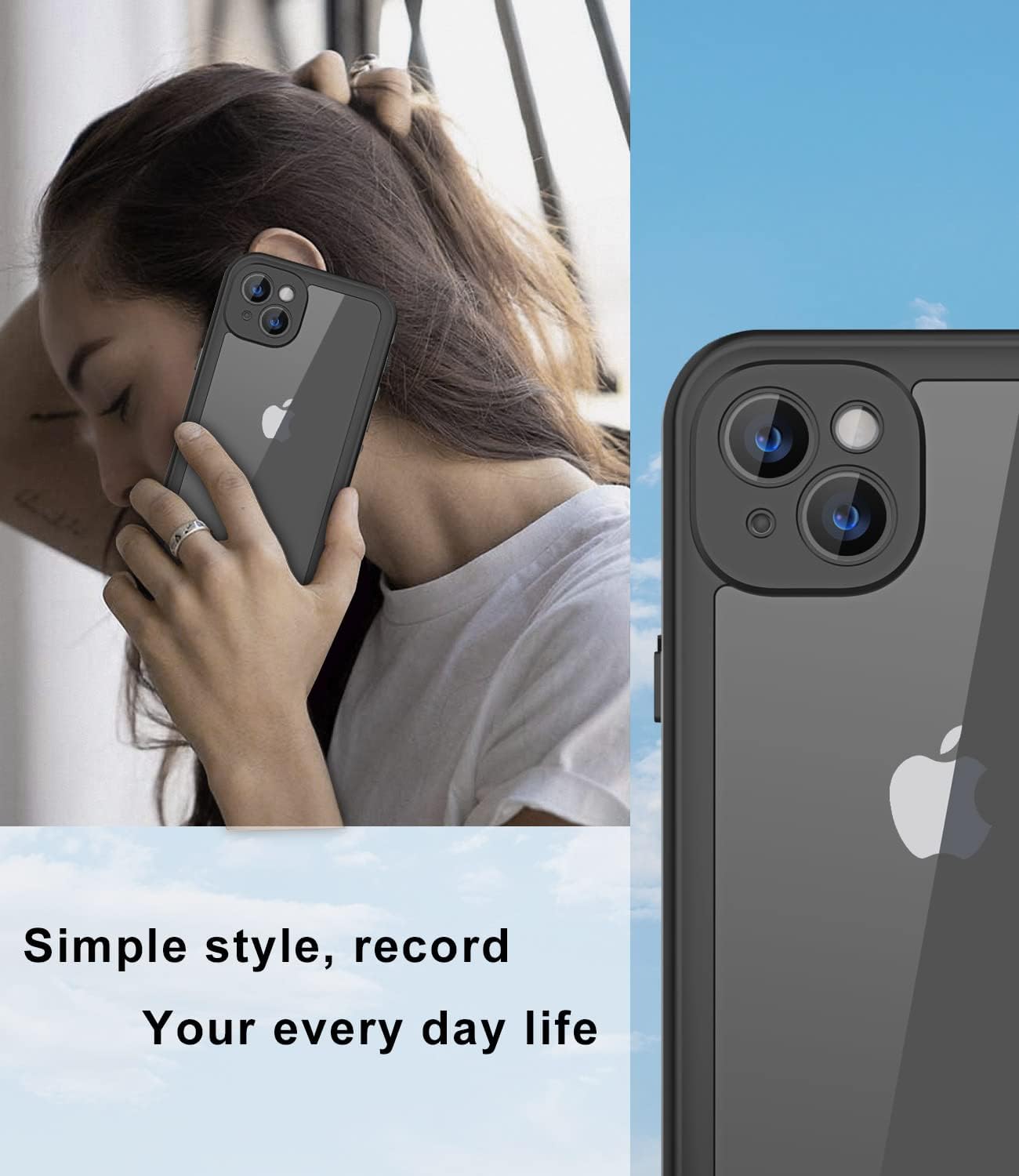 Funda impermeable diseñada para iPhone 13 Mini, a prueba de golpes, a prueba de polvo, con protector de pantalla, funda protectora completa para