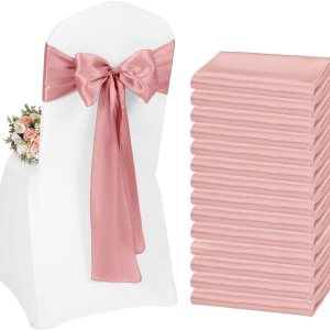 YMHPRIDE 60 cintas de satén para sillas de boda, recepción, cintas decorativas de satén para silla de comedor, para bodas, eventos, fiestas, YMHPRIDE 60 cintas de satén para sillas de boda, recepción, cintas decorativas de satén para silla de comedor, para bodas, eventos, fiestas,