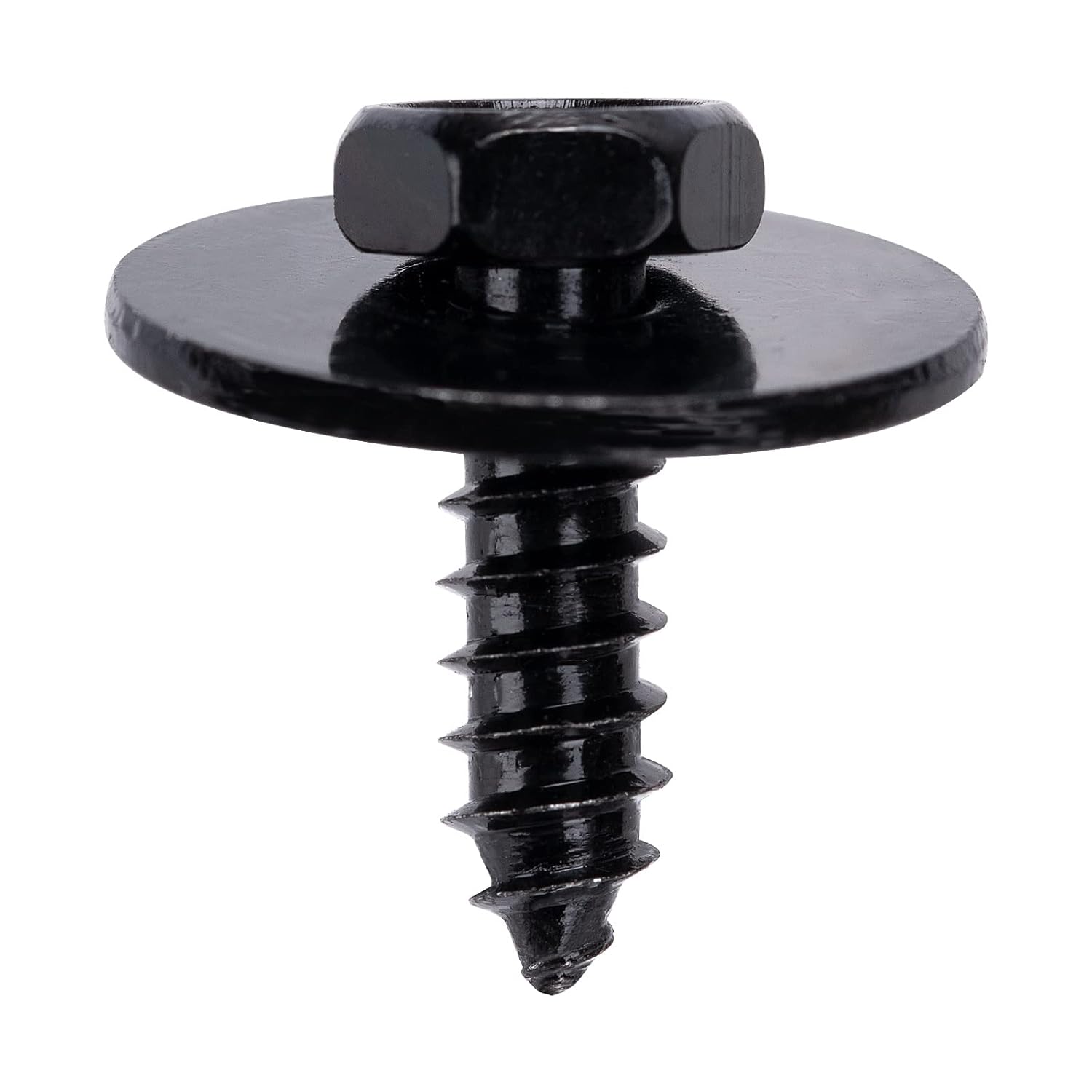 OAUTOO 50pcs M4.8-0.063 x 0.630 in cabeza hexagonal Sems Tornillo para BMW 07-14-7-129-160 Rueda Arco Recorte bajo el suelo Recubrimiento trasero