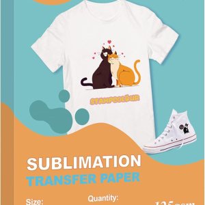 Stampcolour Papel de sublimación de 8.5 x 11 pulgadas, 130 hojas de papel de transferencia de calor A4 compatible con Epson HP Canon Sawgrass Stampcolour Papel de sublimación de 8.5 x 11 pulgadas, 130 hojas de papel de transferencia de calor A4 compatible con Epson HP Canon Sawgrass