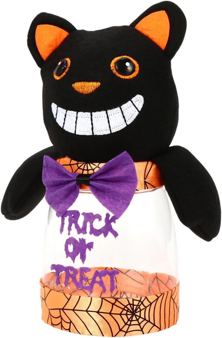 UPKOCH Cookie Decorating 1pc Halloween Candy Jar Niño Con Cubierta Caja De Caramelos Plástico Titular De Caramelos De Plástico