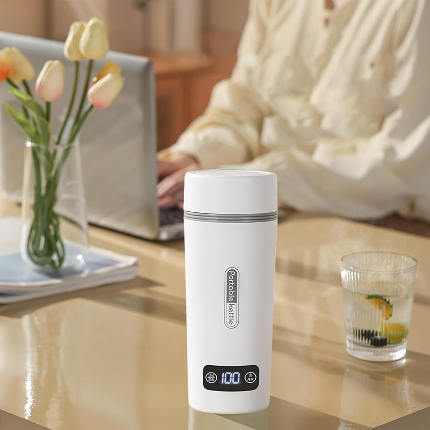 Hervidores eléctricos portátiles para agua hirviendo, hervidor eléctrico de viaje, pequeño, hervidor de té, hervidor de agua, calentador de agua de