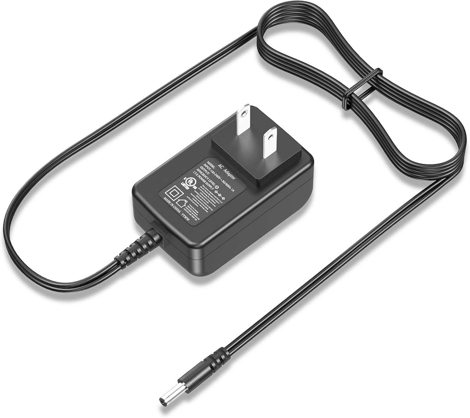 Cable de alimentación con certificación UL para Sun Joe 24V-MJ14C 24VMJ14C 24VCHRG-AC 24VCHRG-AC 24VCHRGAC cargador de repuesto adaptador de CA para