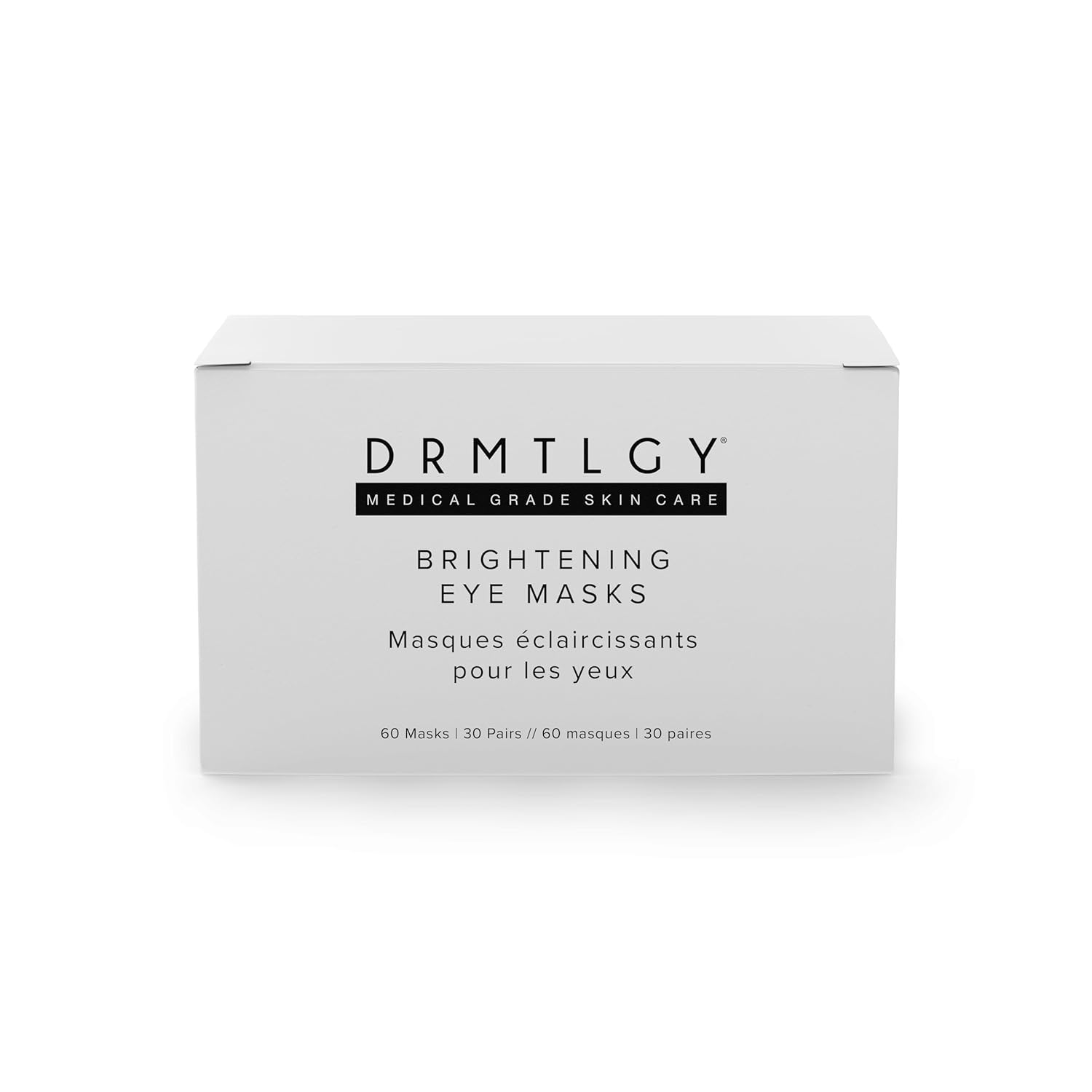 DRMTLGY Mascarillas iluminadoras para ojos (30 pares)  Máscaras de ojos con cafeína para ojeras e hinchazón con ácido hialurónico, parches para ojos