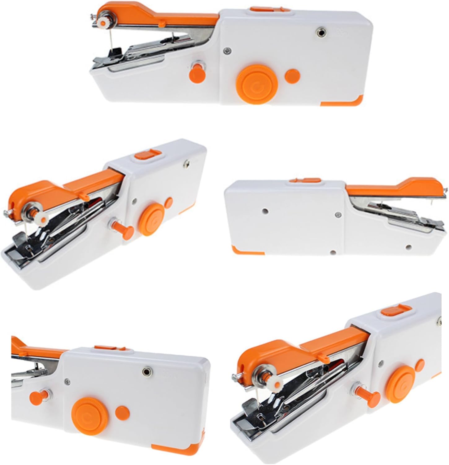 Máquina de coser de mano, kit de costura con accesorios y herramientas, dispositivo de costura de mano, mini máquina de coser para principiantes,