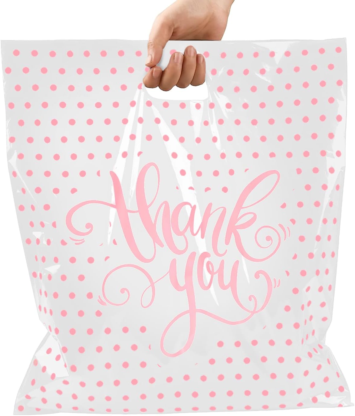 Camtoms Bolsas de agradecimiento para negocios  Bolsas de plástico con asas  Bolsas de compras de plástico para pequeñas empresas  Pequeñas bolsas