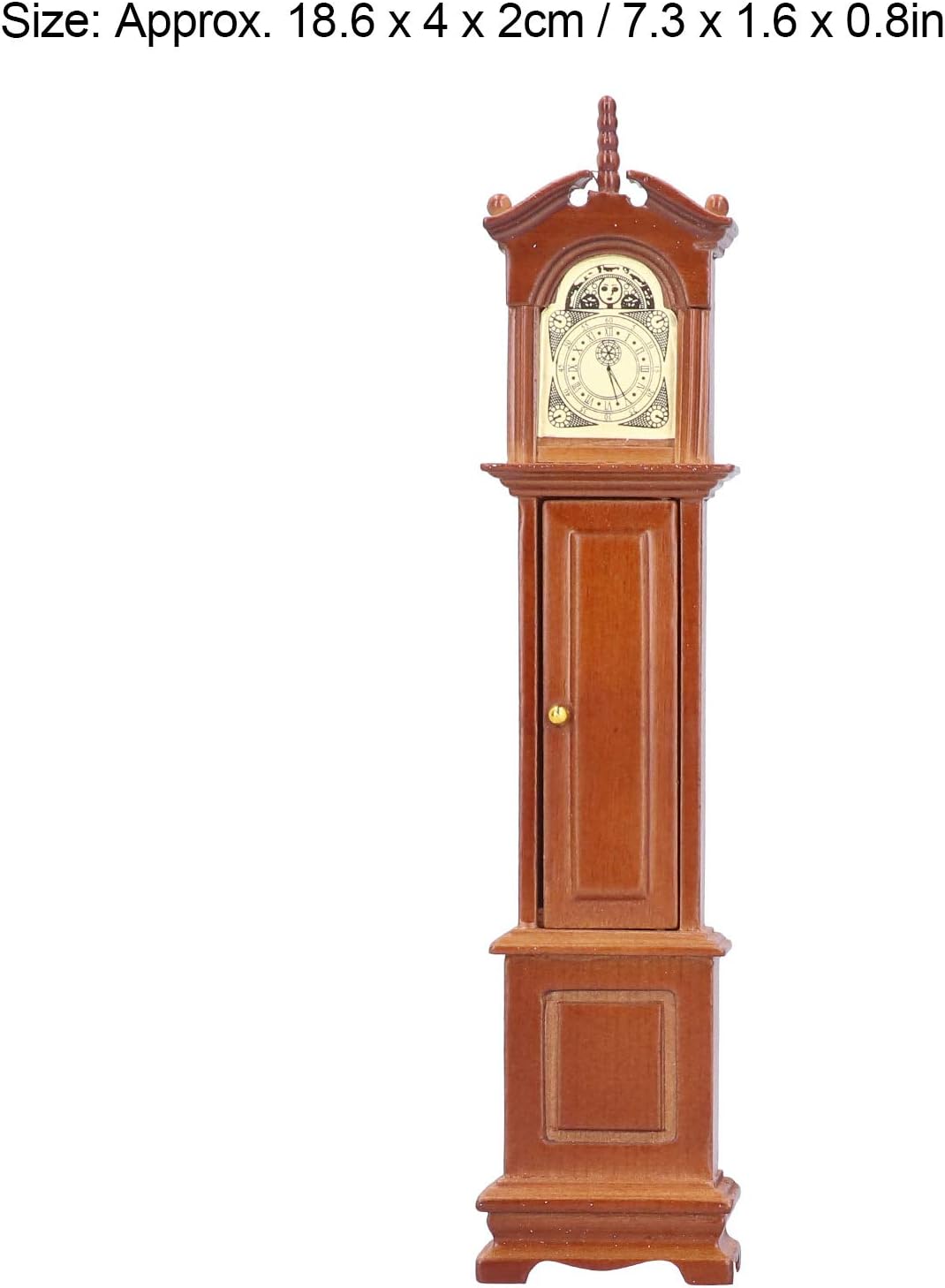 Modelo de reloj de abuelo en miniatura, reloj de escritorio clásico de casa de muñecas, reloj de madera vintage para abuelo, muebles en miniatura
