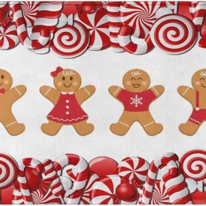 Lollypop Swirl Gingerbread Man Girl Christmas Ginger Woman Boy Design Pan, decoración de baño, 30 x 20 pulgadas, alfombra de baño húmeda y acogedora Lollypop Swirl Gingerbread Man Girl Christmas Ginger Woman Boy Design Pan, decoración de baño, 30 x 20 pulgadas, alfombra de baño húmeda y acogedora
