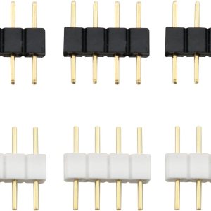 Ruiwaer Adaptador de conector LED de 4 pines macho de 4 pines, conector LED RGB de 4 pines para tira de tiras LED RGB5050 3528 (30 x blanco + 30 Ruiwaer Adaptador de conector LED de 4 pines macho de 4 pines, conector LED RGB de 4 pines para tira de tiras LED RGB5050 3528 (30 x blanco + 30