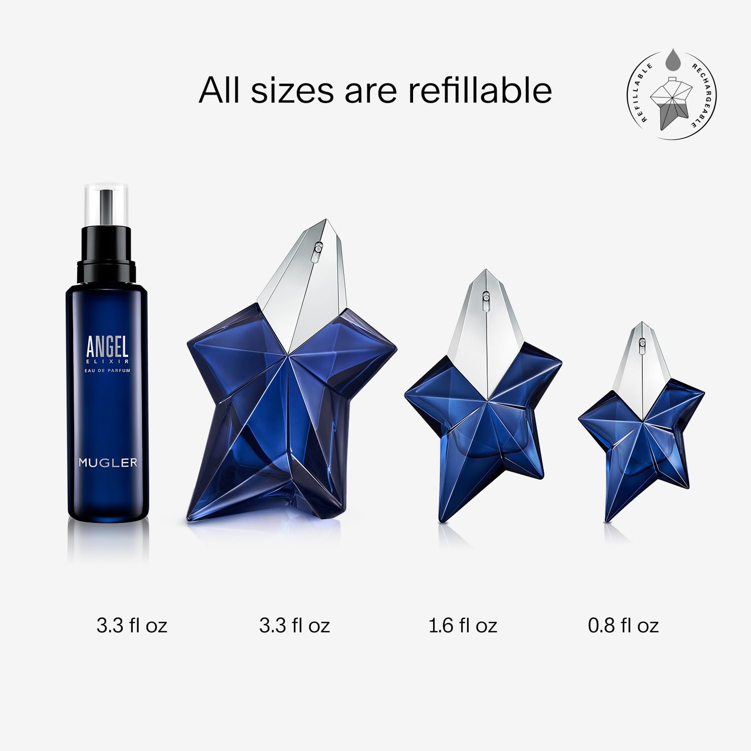 Mugler Angel Elixir – Eau de Parfum – Perfume de mujer – Floral y amaderado – Con sándalo, ámbar y vainilla – Fragancia de larga duración