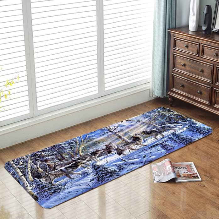 WODEJIA Tapete de franela antideslizante con impresión 3D para mesita de noche y sala de estar, tapetes absorbentes de humedad y polvo para cuarto