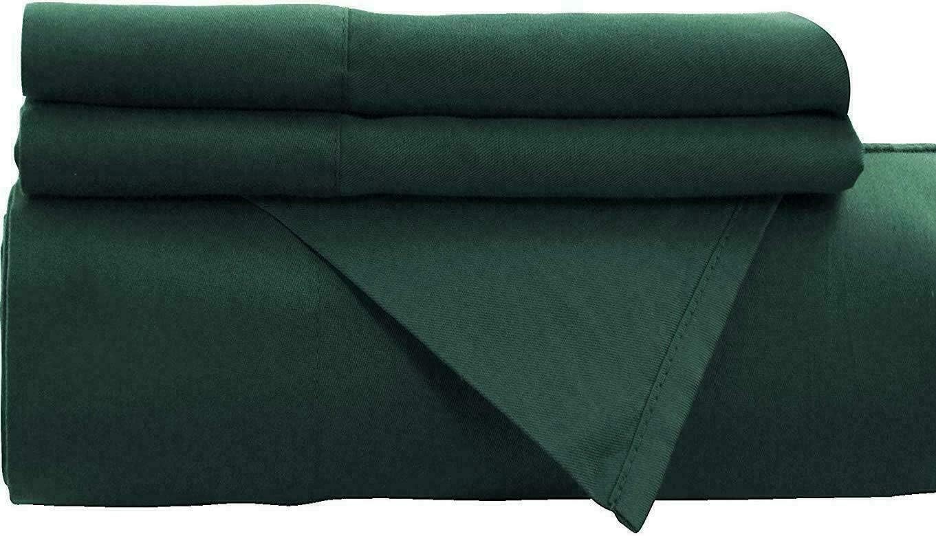 Empire Home Fashi Persian Collection 1800 Sábana encimera sólida sin arrugas (verde cazador, individual)