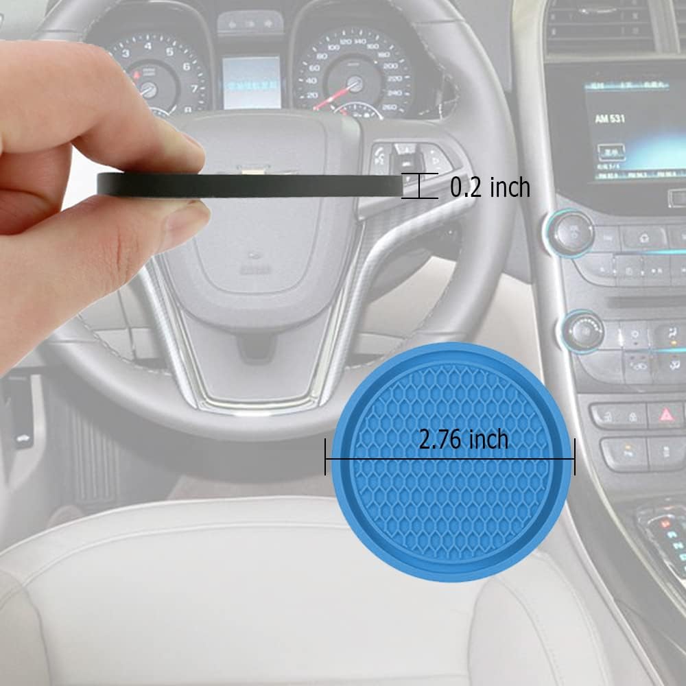 2 posavasos para automóvil, antideslizante, universal, portavasos para automóvil, portavasos de PVC, accesorios interiores de automóvil, adecuados