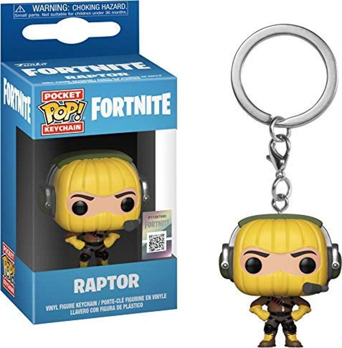 Funko 36966 Pop! Llavero FortniteRaptor, Multicolor