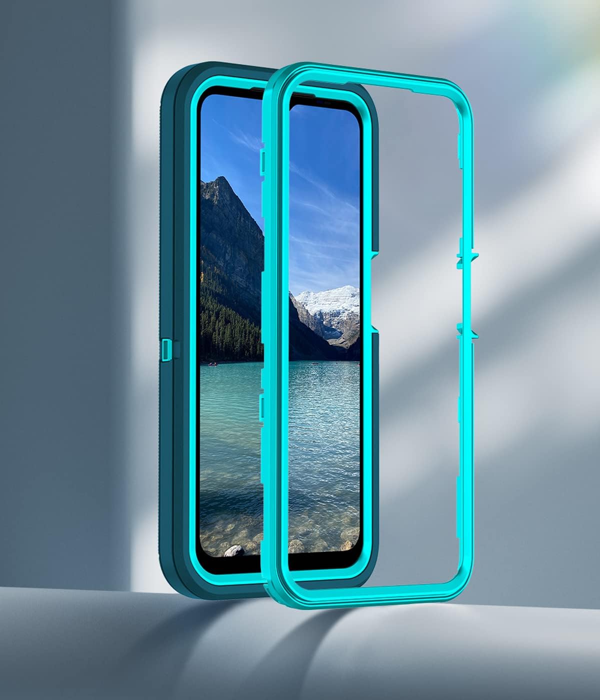 I-HONVA Funda para Samsung Galaxy A14 5G, a prueba de golpes, a prueba de polvo y caídas, protección de cuerpo completo de 3 capas sin protector de
