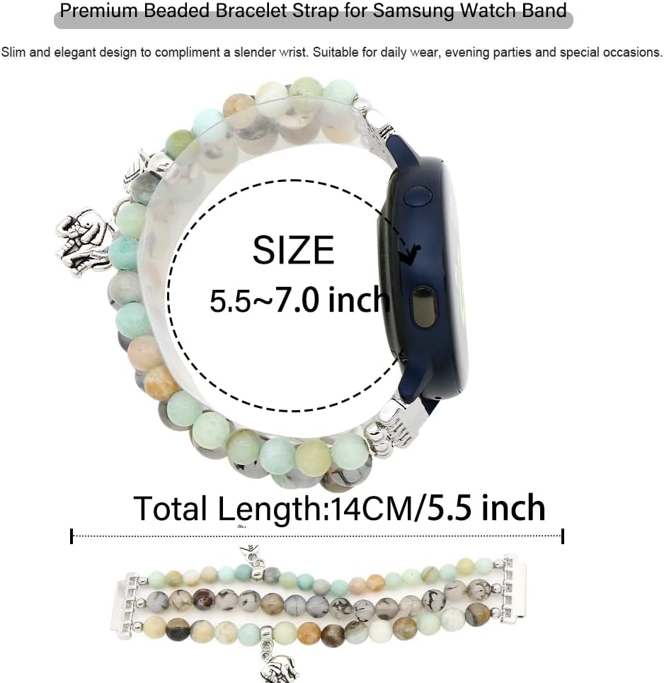 LuReen Correa de pulsera compatible con Samsung Galaxy Watch 4Galaxy Watch 6Galaxy Watch 5 Band 1.575 in 1.732 in, Galaxy Watch 5 ProWatch 4 6