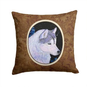 Caroline’s Treasures SS8617PW1414 – Almohada decorativa de tela de husky siberiano, lavable a máquina, almohada decorativa para interiores y Caroline’s Treasures SS8617PW1414 – Almohada decorativa de tela de husky siberiano, lavable a máquina, almohada decorativa para interiores y