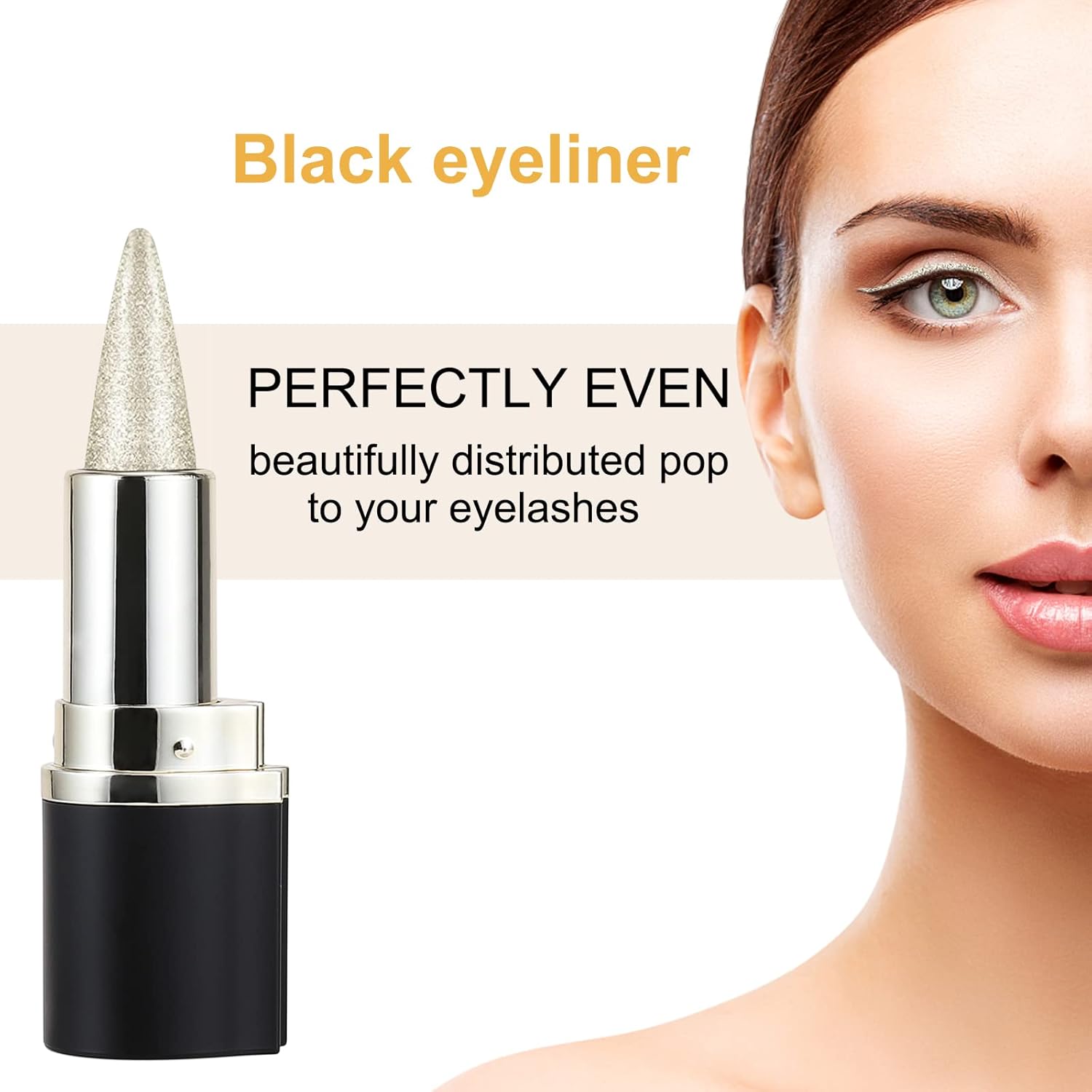 Boobeen Lápiz delineador de ojos, gel delineador de ojos negro, fórmula de secado rápido, delineador de ojos impermeable, a prueba de manchas,