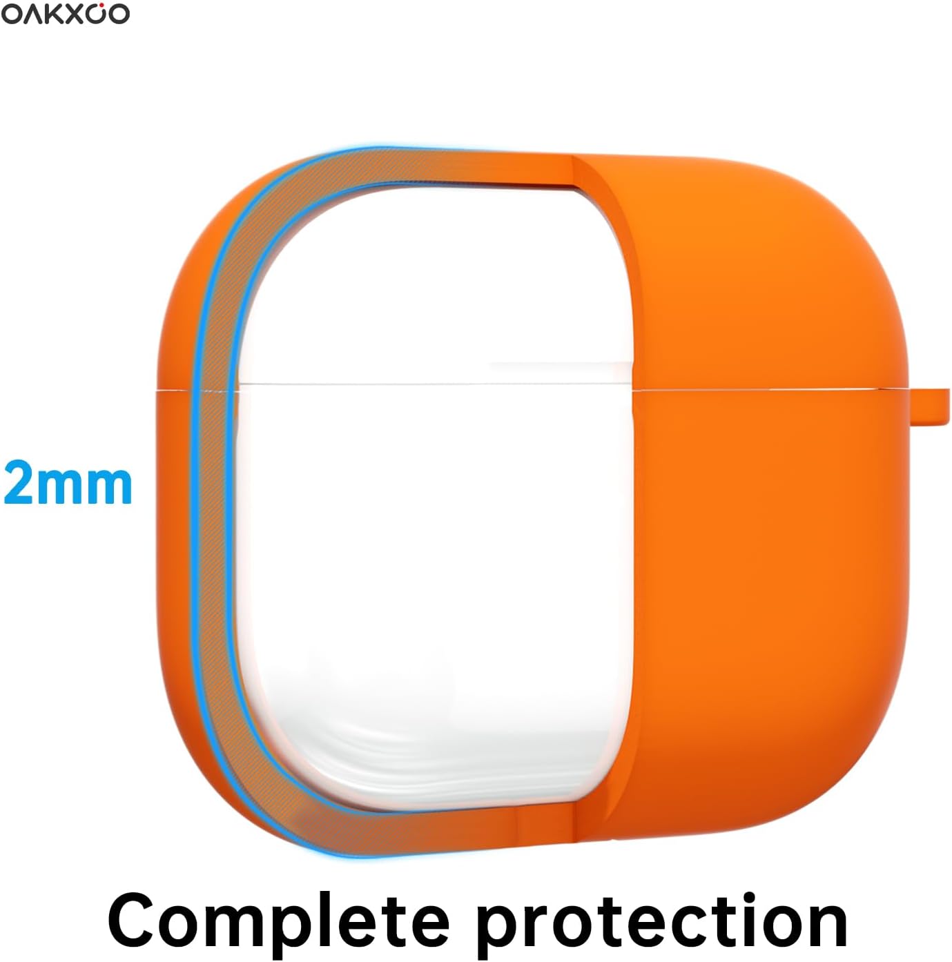 Oakxco Funda de silicona para Airpods 3, bonita funda rígida femenina para Airpods de tercera generación con llavero, gel de goma colorido suave TPU