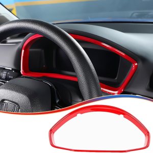 Tablero de instrumentos Civic de 11 generación para tablero de instrumentos, marco, cubierta de marco para Honda Civic 2022 2023, ABS rojo vino, Tablero de instrumentos Civic de 11 generación para tablero de instrumentos, marco, cubierta de marco para Honda Civic 2022 2023, ABS rojo vino,