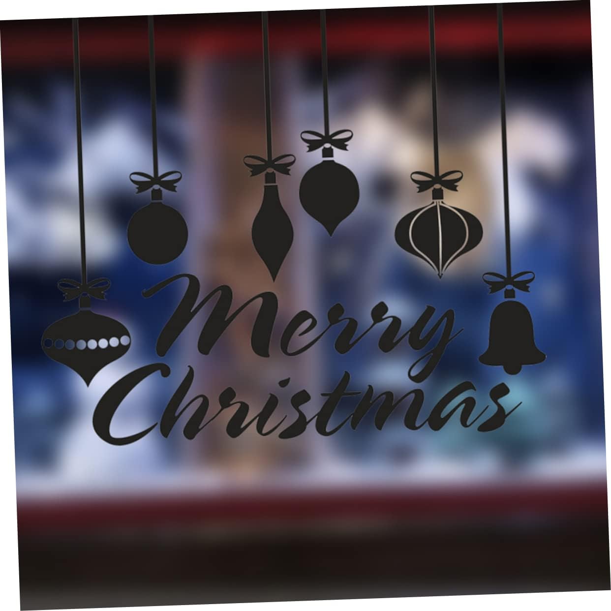 DOITOOL Decoración de vidrio pegatinas extraíbles Pegatinas de vidrio Pegatinas de ventana de Navidad Pegatinas Feliz Navidad Ventana Adhesivo de