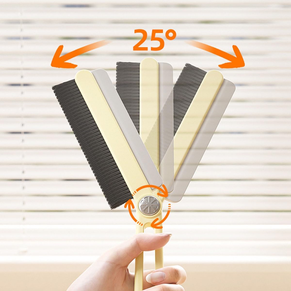 2 PCS Hard Bristle Crevice Cleaning Brush, 2024 Upgrade Thin Gap Cleaning Brush with Squeegee, Hand-held Grout Cleaner Scrub Brush Groove Gap