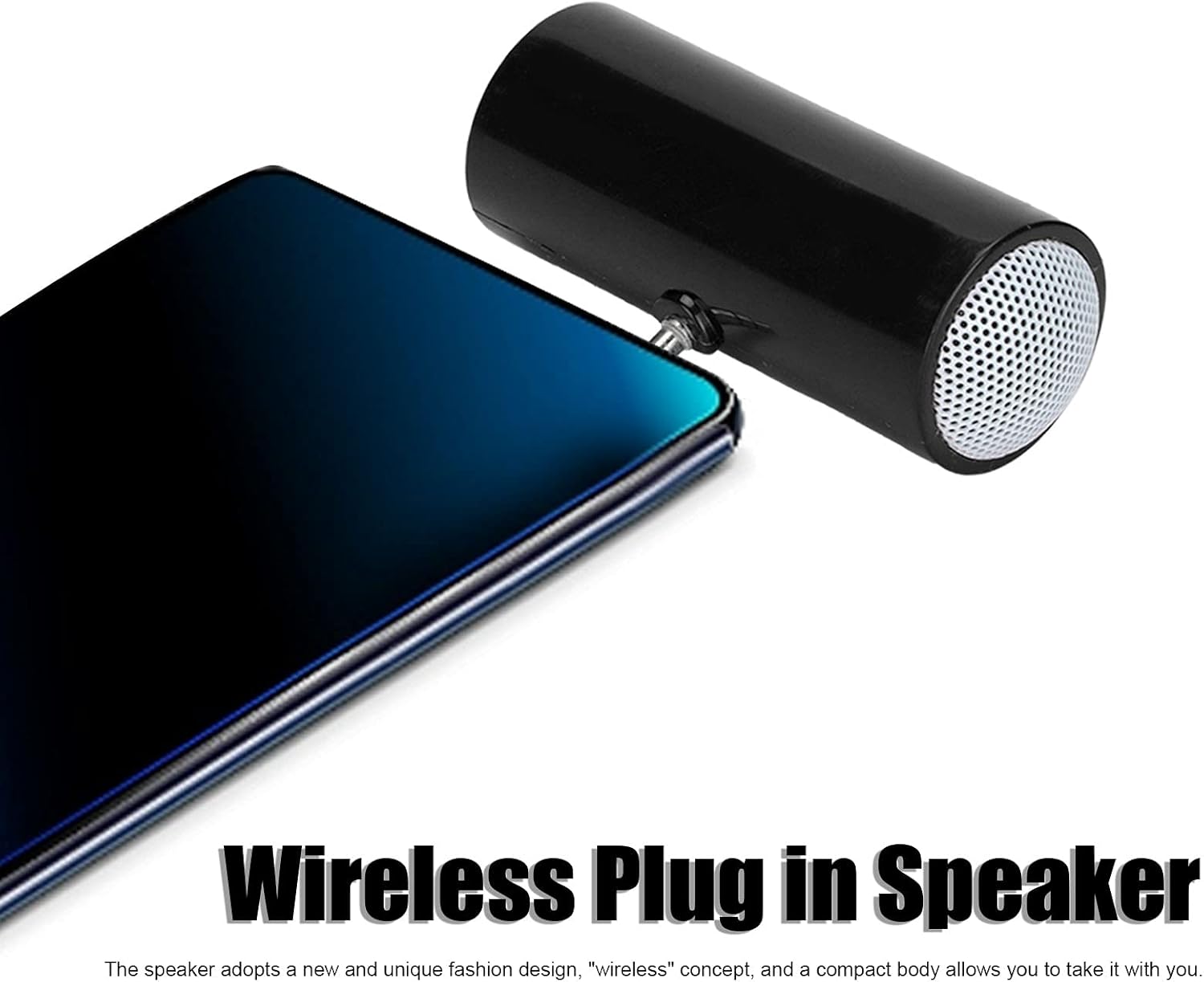 Diyeeni Mini altavoz portátil, altavoz enchufable con entrada de audio auxiliar de 0.138 in, altavoces de línea para teléfono inteligente,