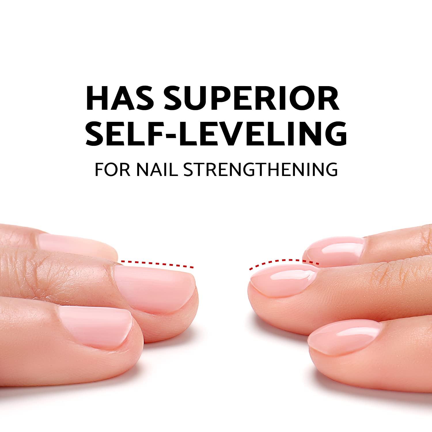 AIMEILI Gel base de goma para uñas, esmalte de uñas de gel transparente UV LED sin hema, 4 en 1 para fortalecer, mejorar, capa base, esmalte de gel
