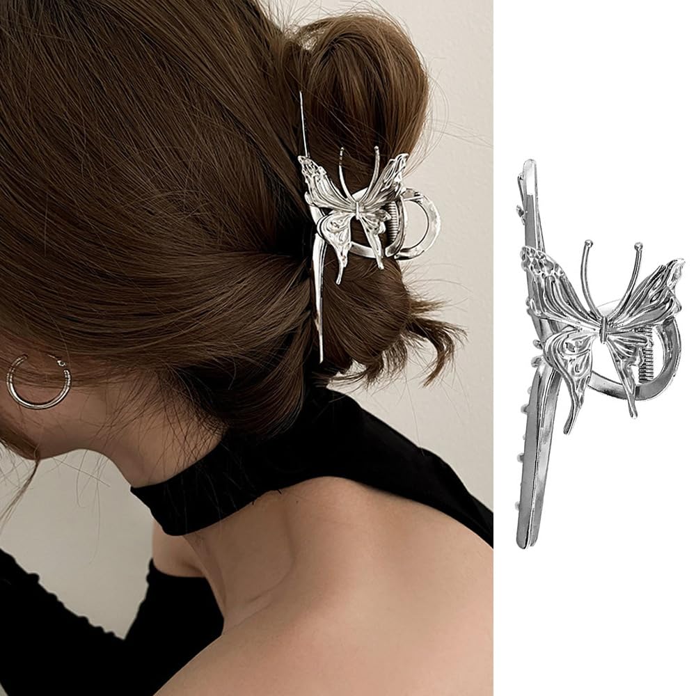 Pinzas para el cabello de mariposa, pinzas grandes para el cabello, pinzas de sujeción fuerte para cabello fino o grueso, pinzas de agarre para el