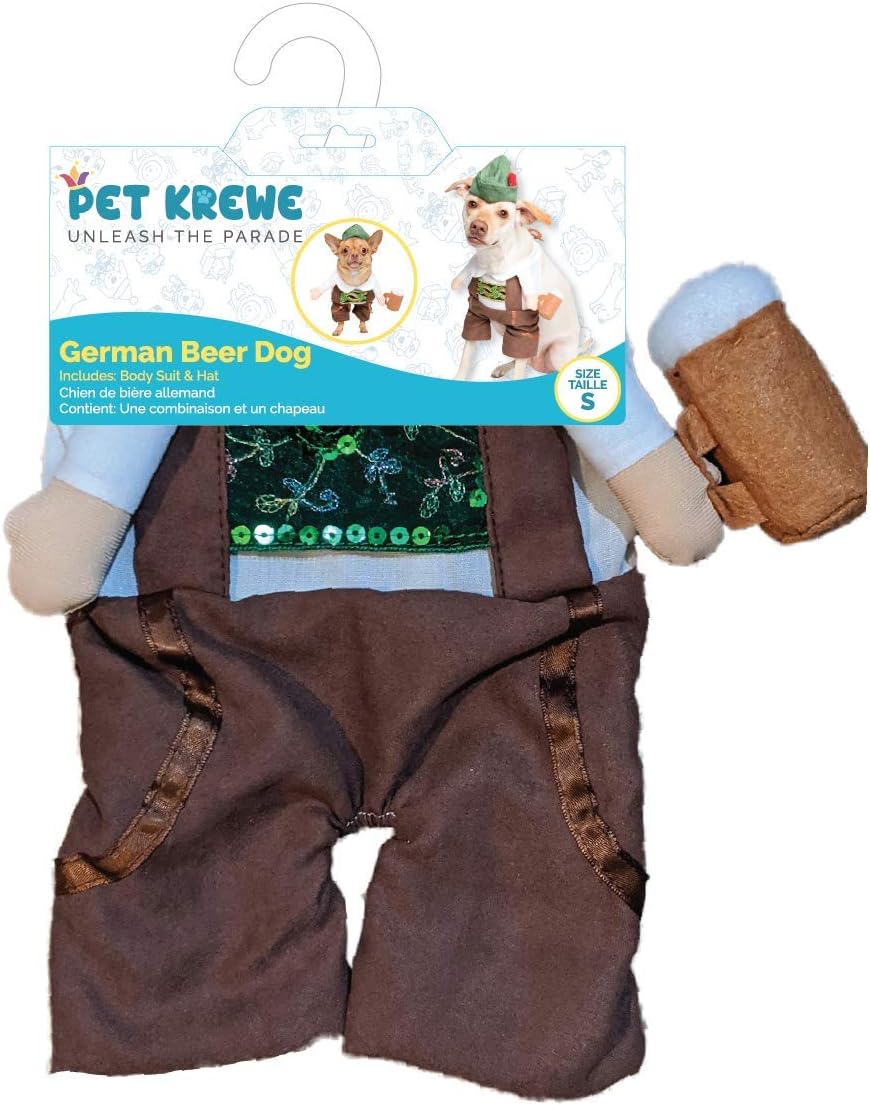 Pet Krewe – Disfraz de perro y gato alemán Oktoberfest, disfraz de perro de Halloween Barktoberfest, perfecto para Halloween, Navidad, fiestas,