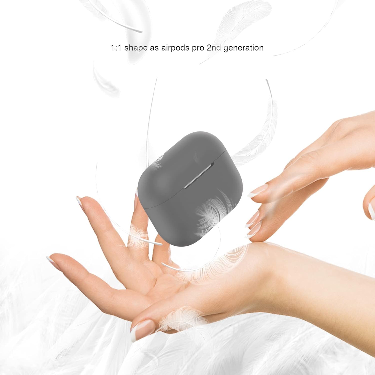 OULUOQI Funda compatible con AirPods Pro 2 20232022, funda protectora de silicona suave que absorbe los golpes, compatible con Apple AirPods Pro de