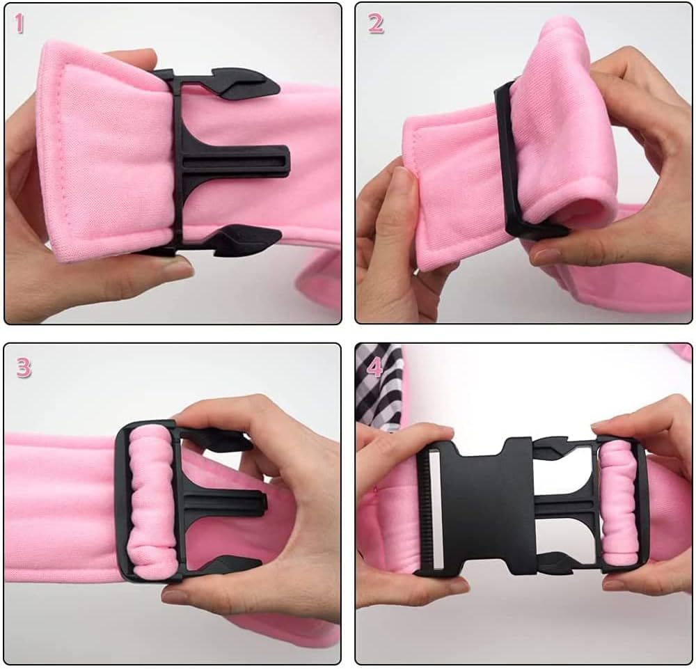 NATUYA Transportador para perros pequeños y gatos, correa ajustable, manos libres, para mascotas, cachorros, para viajes al aire libre, metro (rosa,