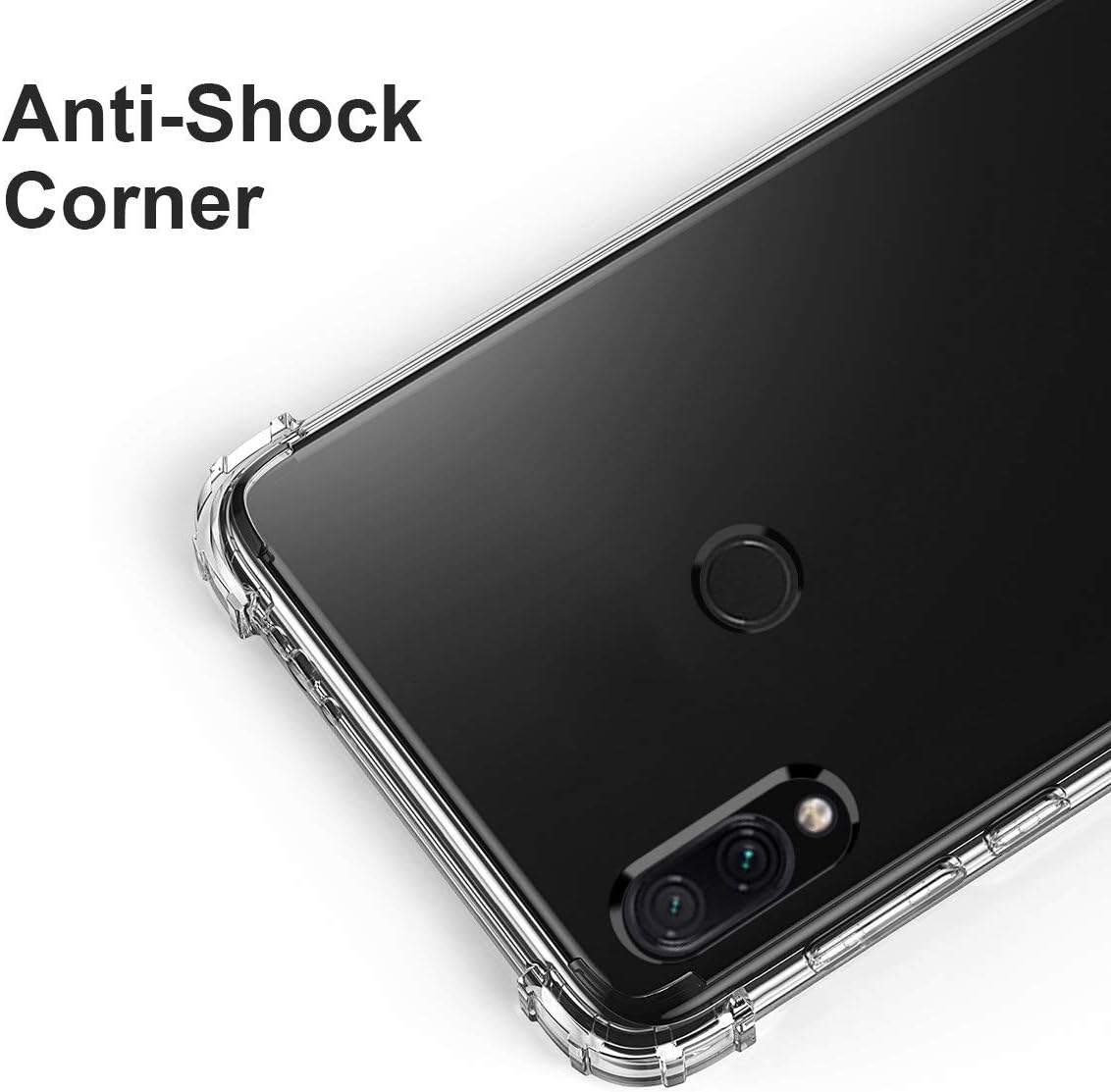 J&D Funda compatible con Huawei P30 Lite, cojín de esquina ultra transparente, resistente a los golpes, funda protectora delgada de TPU para Huawei
