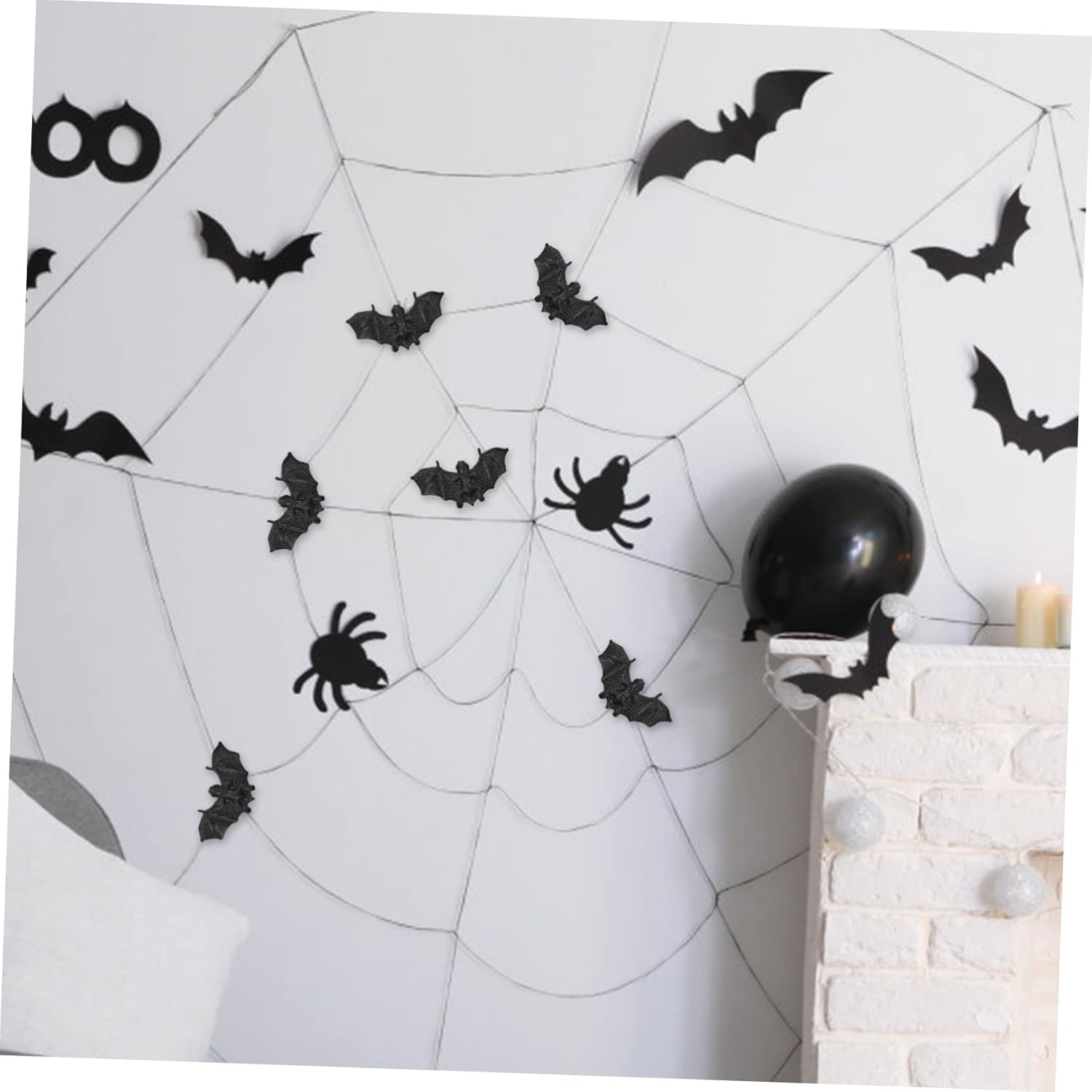 500 piezas de mini murciélago micro estatuilla de jardín, bonita decoración de Halloween, murciélagos falsos realistas, juguete de murciélago