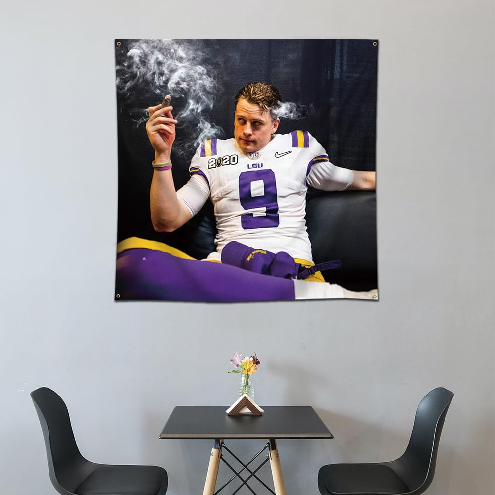 Arbinger Joe The Man, The Myth The Legend Behind Burrow Cigar Celebrations – Tapiz de pared para colgar (3 x 3 pies, poliéster 150D, colores vivos)