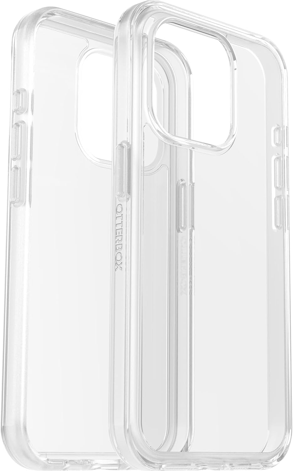 OtterBox Funda Symmetry Clear Series para iPhone 15 Pro (solamente), transparente, ultra elegante, compatible con carga inalámbrica, bordes elevados