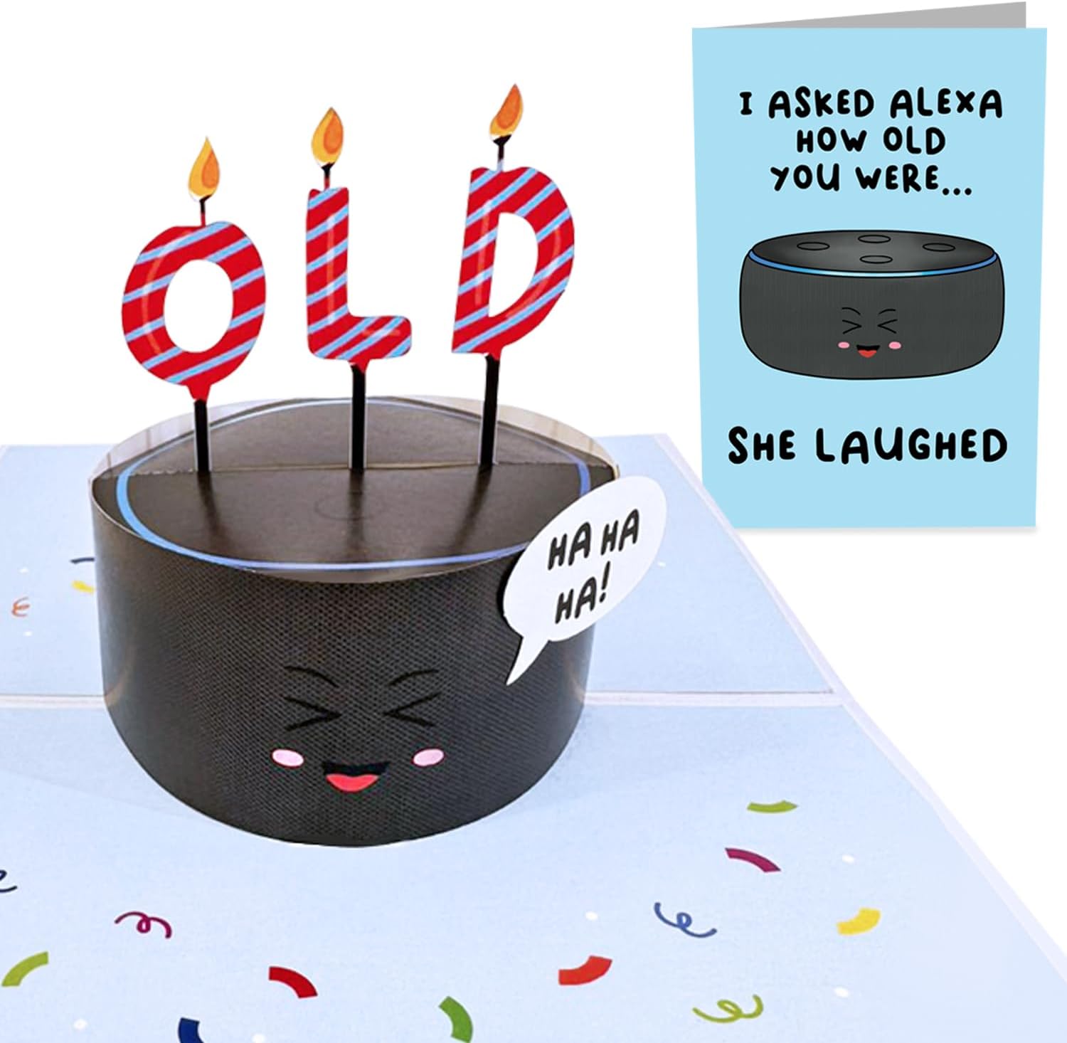 CENTRAL 23 Tarjeta desplegable de Alexa  Tarjetas de cumpleaños desplegables para hombres y mujeres  Tarjetas de felicitación 3D para mamá, papá,