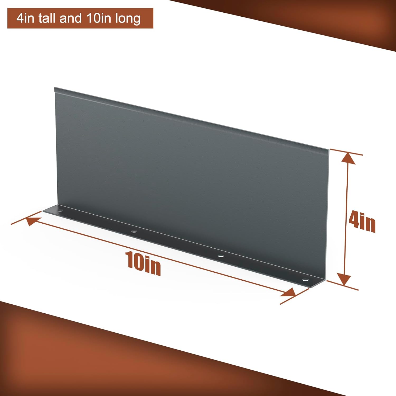 BJADE’S Gutter Valley – Protector contra salpicaduras, 4 unidades de aluminio para techos rectos, planos, esquinas, 10 pulgadas cada uno